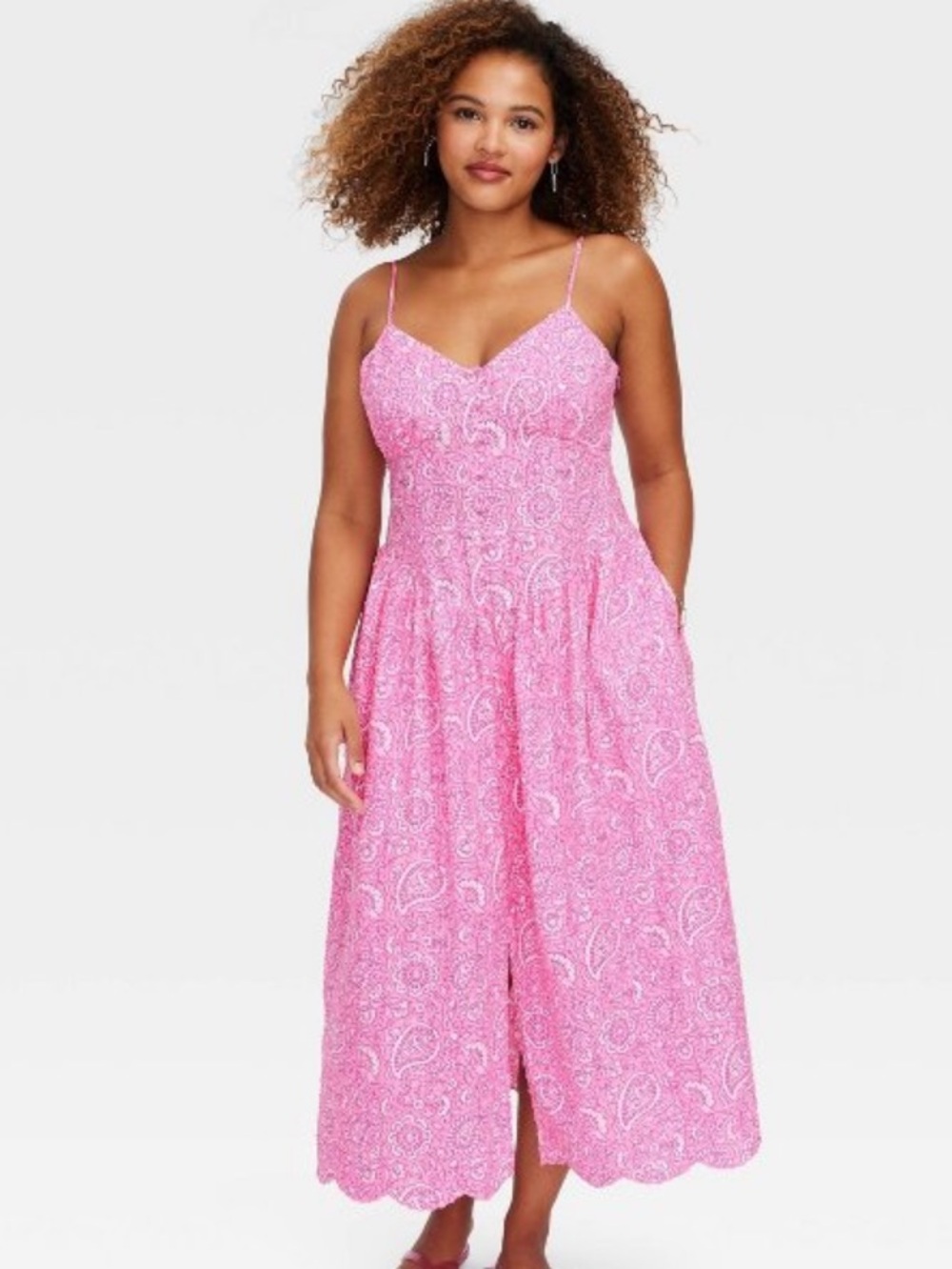 NWT Roller Rabbit × Target Pink Paisley Floral Drop
Waist Midi A-Line Dress -S